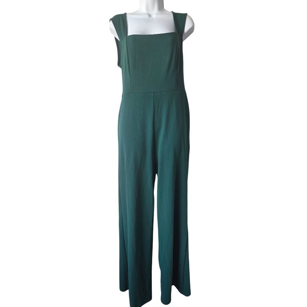 Lulus Enticing Endeavors Emerald Green Jumpsuit Large